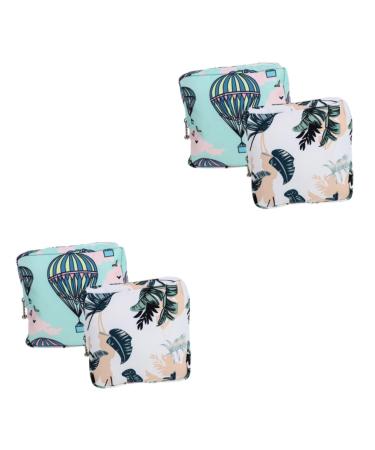 Healifty 4 pcs Small Bag Teen Money Pads First Pouches for Girl Menstrual Period Wallet Ladies Decorative Supplies Household Bags Tampon Zipper Storage Zippered Purse Girls Napkin