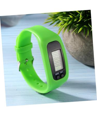 Toddmomy Step Smart Watch - Calorie & Heart Rate Tracker Digital Sport Watch with Silicone Strap for Running & Fitness - Green 24*2.8cm - Buy Online on GoSupps.com