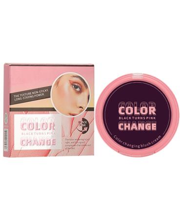 Buerfu Face blush cream color-changing blush | Long-lasting cheek cream color-changing blush PH Reacting Creme Blush for travel and camping