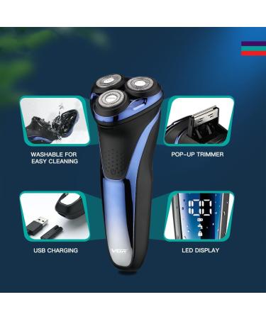 Head Shaver for Men - Waterproof Electric Razor & Beard Trimmer | Rechargeable 3D Floating Shaving Kit - Buy Online on GoSupps.com