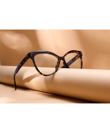 Bifocal Cateye Blue Light Blocking Glasses for Women | 2.0x Magnification | Retro Leopard Design - Buy Online on GoSupps.com
