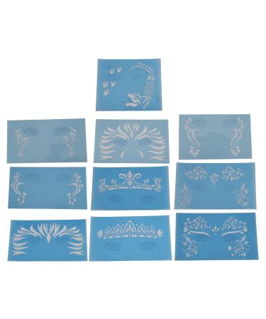 Facial painting template face painting template 10 sheet of pet reusable safe environmentally friendly portable for stage appearances for parties