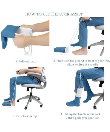 Easy Sock Helpers - Ultimate Sock Slider Tool for Seniors & Disabled | Comfortable EVA Handles for Independent Use - Buy Online on GoSupps.com