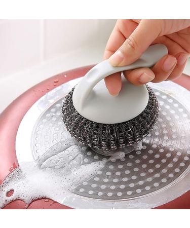 4pcs Dish Scrub Brush Iron Wire Cleaning Brushes Pot Dish Pan Cleaning Sponge for Kitchen Tableware Cleaning Tools Brushes (Color : Color2) (Color1) - Buy Online on GoSupps.com