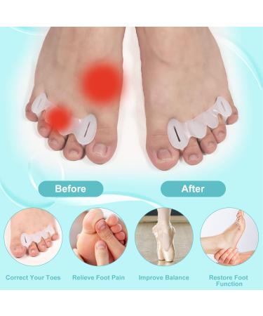 Adjustable Silicone Toe Spacers for Hammer Toes - 2 Pairs (M Size) | Toe Straighteners/Separators for Women Men - Buy Online on GoSupps.com