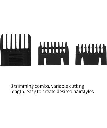 Facial Hair Trimmer for Beard Fast Trimming Electric Hair Clipper with Automatic Grinding Function 3 Trimming Combs for Variable Cutting Length Replaceable Battery Silver - Buy Online on GoSupps.com