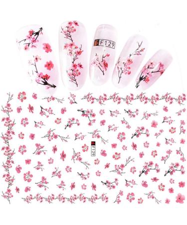 DIY For Manicure Summer Sliders Cherry Blossoms 3D Water Transfer Nail Art Sticker Pink(F129) - Buy Online on GoSupps.com