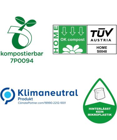 Biomat Compostable 80L Garbage Bags - 10 Premium Organic Waste Bags for Bio & Residual Waste Bin - Climate Neutral - Made in Germany - Buy Online on GoSupps.com