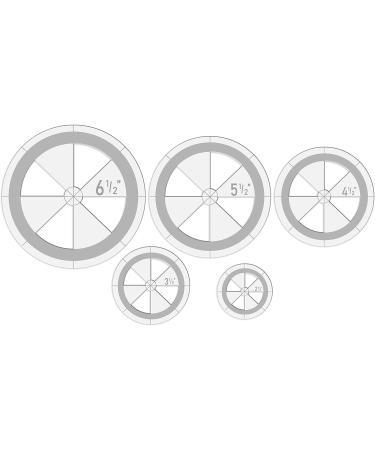 Circle Quilting Template Set - 5 Pcs Circles Quilt Ruler for Quilting - 5 Sizes - Buy Online on GoSupps.com