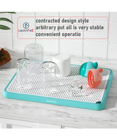 Baby Bottle Drying Rack - High Capacity Dryer for Bottles, Cups & Essentials (Light Blue) - Buy Online on GoSupps.com