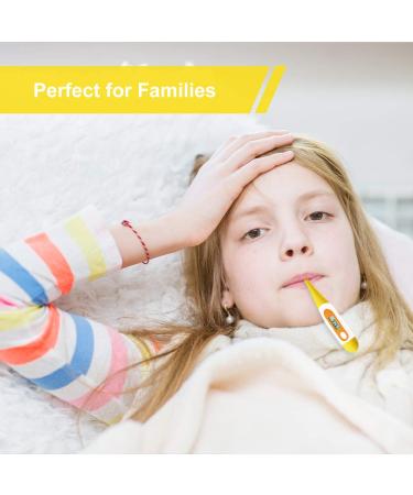 Buy Easy Home Digital Oral Thermometer for Adults & Infants | Basal Body Temperature Thermometer with Fever Alarm - EMT-021 Yellow - Buy Online on GoSupps.com