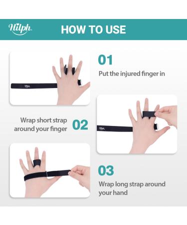 Buy Hilph Trigger Finger Splint | Adjustable Finger Support Brace for All Fingers - Tendonitis Relief Stiffness & Curved Fingers - Fits Left or Right Hand | Long Version (1 Pair) - International Shipping Available - Buy Online on GoSupps.com