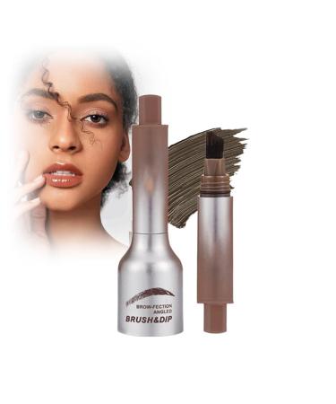 Angled Brush & Dip Liquid Eyebrow Gel Liquid Eyebrow Brush Brow-Fection Angled Brush & Dip Brow Fection Angled Brush & Dip Eyebrow Dip Smudge Proof Eyebrow Pencils Creates Natural Looking Brows (03)