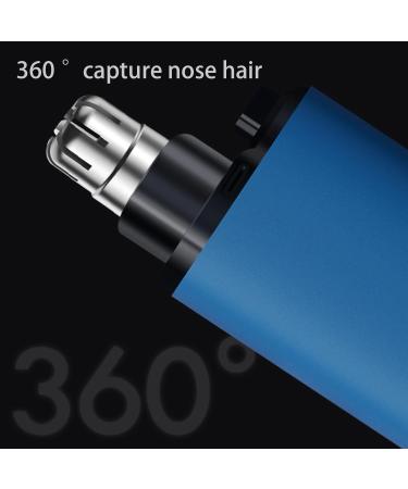 Portable Nose Hair Trimmer | Painless Precision Ear & Nose Trimmer | Rechargeable & Waterproof Travel Size (Blue - Buy Online on GoSupps.com