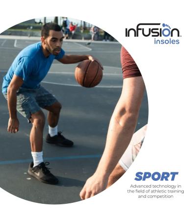 Infusion Sport Insole: Athletic Foot Orthotics for Active Lifestyle (Men's 3-4 | Women's 5-6) - Buy Online on GoSupps.com