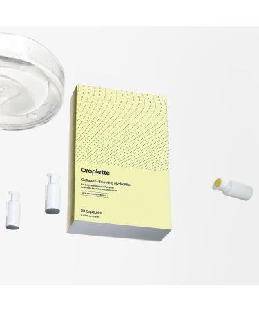 Droplette Patented Collagen Boosting Hydrofiller Refill Serum Capsules Pharmaceutical-Grade Skin Rejuvenation with Collagen Peptides Epidermal Growth Factor for All Skin Types (28 Count) 28 Count (Pack of 1)
