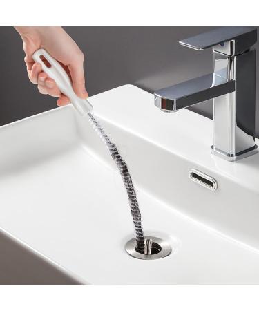 Pipe Dredging Brush Flexible Drain Brush Spiral Design Nylon Cleaner Double Ended Elastic traw Cleaning Brush Long Hair Clog Remover Sewer Cleaning Tool 10 * 60cm 10*60cm - Buy Online on GoSupps.com