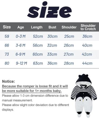Vine Baby Thicken Snowsuit Romper | Fall/Winter Infant Jumpsuit Outfit - 6 Months - Buy Online on GoSupps.com