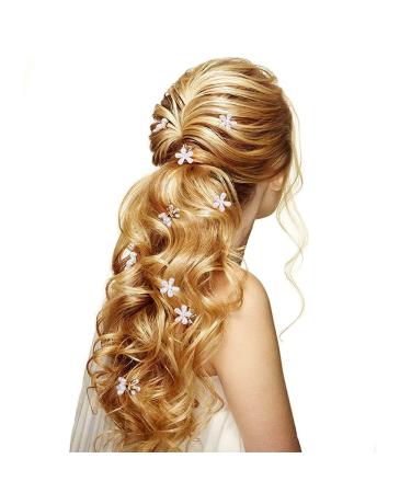 AUONY 10PCS Mini Pearl Hair Clips - Small Flower Wedding Artificial Pearl Hair Accessories for Women Girls - Mother's Day Gift (White) - Buy Online on GoSupps.com
