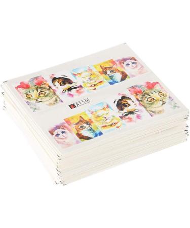 Sticker de Caricatura 50 Sheets Nail Stickers Animal Dogs Cats Water Transfer Nail Art Sticker Fingernails Decor Manicure Decorations Manicure Pedicure Decals - Buy Online on GoSupps.com