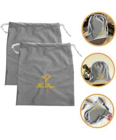 Ipetboom 2pcs Hair Dryer Storage Bag Travel Hair Dryer Storage Bag for Hair Dryer Carry Bag Drawstring 30.00X25.00X0.50CM Grey - Buy Online on GoSupps.com