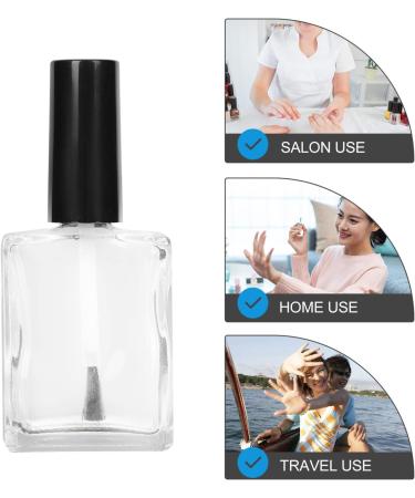 FRCOLOR Set of 20 Flat Nail Polish Bottles with Cap and Brush 15ml Glass Container for Nail Polish Storage Ideal for Manicures - Buy Online on GoSupps.com