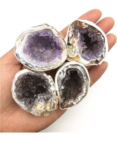 Beautiful 1 Pack Natural Crystal Colored Agate Geode Cut Crystal Cluster Stones Full of Texture - Buy Online on GoSupps.com
