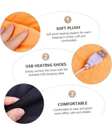 FRCOLOR USB Foot Warmer Slippers | Electric Plush Heating Shoes for Winter | Comfortable USB Heated Foot Warmers - Buy Online on GoSupps.com
