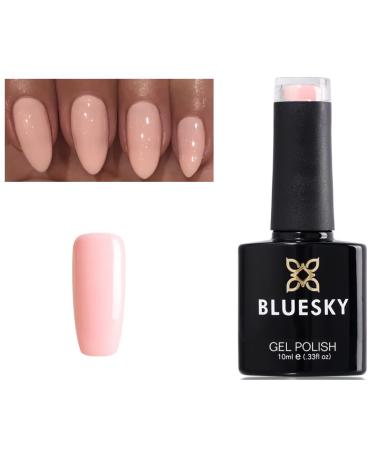 Bluesky Pale Pink Puff Peach Shimmer Nail A50 Gel Polish UV LED Soak Off 10ml