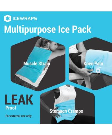 IceWraps 12x21 Extra Large Ice Pack with Soft Fabric Cover | Clay Ice Pack for Physical Therapy | Reusable Soft Ice Pack for Injuries - Buy Online on GoSupps.com