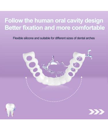 Fake Teeth 6 PCS Natural Shade Cosmetic Denture Veneers for Upper & Lower Jaw - White Christmas Denture Decorations - Buy Online on GoSupps.com