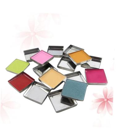 FOMIYES 56pcs Empty Pans for Eyeshadow Empty Eyeshadow Tin Pan Metal Pans for Eyeshadow Makeup Tin Pot Round medium Silver