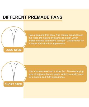 3D 0.07C 12mm Pre Made Fan Eyelash Extensions | C/D Curl Russian Volume Lashes - Buy Online on GoSupps.com