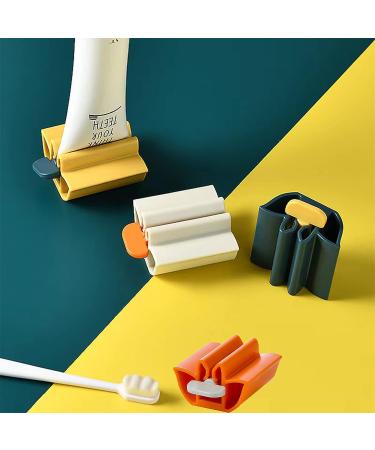 2 Pack A&H Zhier Square Plastic Toothpaste Squeezer - Tube Cleanser Saver & Holder - Yellow - Buy Online on GoSupps.com