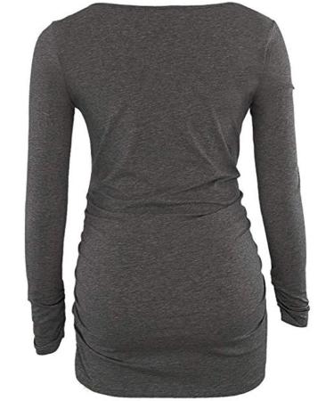 Pregnant Deer Christmas Maternity Hooded Top - Winter Warm Long Sleeve Pullover for Women - Size M Grau - Buy Online on GoSupps.com
