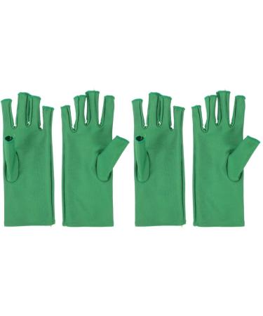 minkissy 2 Pairs Nail Gloves Hand Gloves for Protection Uv Manicure Gloves Manicure Tools Gloves for Nails Uv Shield Mittens Manicures Art Gloves Fingerless Mitts Uv Shield Gloves