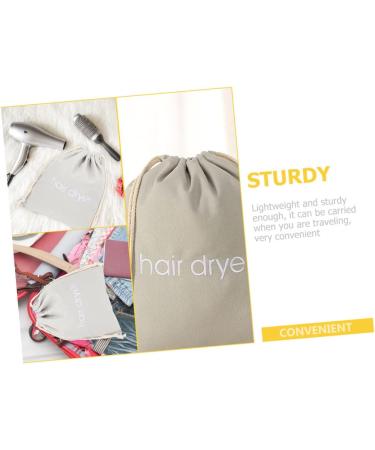 Beavorty 4pcs Hair Dryer Storage Bag Travel Hair Dryer Bathroom Shower Bags Hair Dryer Organizers Drawstring 33x30cm Light Grey - Buy Online on GoSupps.com