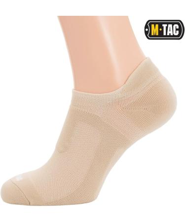 M-Tac Men's Running Socks No Show Low Cut 3 Pair Pack Coyote Tan - Medium - Buy Online on GoSupps.com