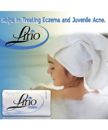 Lirio Neutro Bar Soap - Anti-Acne and Eczema Treatment, Mild Scent, No Harsh Chemicals - 5.3 Oz (Pack of 12) - Buy Online on GoSupps.com