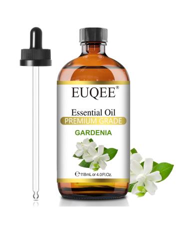 EUQEE 118ml Gardenia Essential Oil, Pure & Premium Grade Aromatherapy Oil Great for Diffuser, DIY Soap, Candle Making, Skin Care, Natural Gardenia Oil Floral Aroma for Mood (4Fl. OZ)