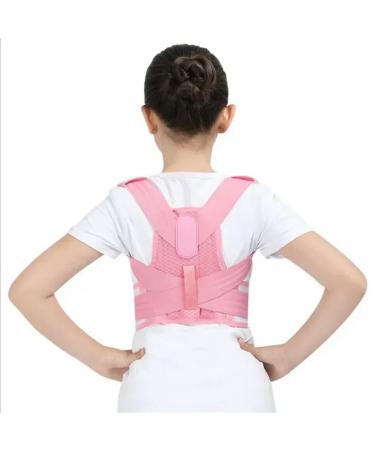 Adjustable Posture Corrector Back Support Belt Orthopedic Corset For Spine Back Lumbar Shoulder Braces Health Pink L