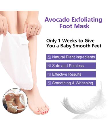 NewFoot Foot Peel Mask 2 Pack - Exfoliating Natural Masks for Dry Cracked Feet - Moisturizing and Softening Callus Treatment - Smooth Baby Feet - Purple - Buy Online on GoSupps.com