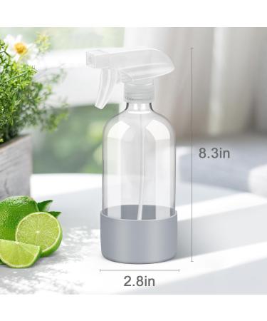Rionisor Glass Spray Bottles with Silicone Sleeve Protection Empty 16 oz Refiilable Containers Reusable Spray Bottles with Adjustable Nozzle for Hair Cleaning Solutions Essential Oils 1 Pack Grey 1 Pack Green grey - Buy Online on GoSupps.com