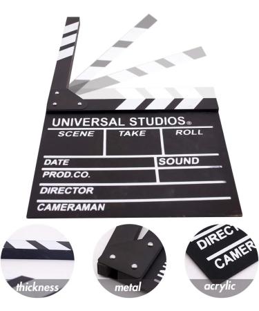 12x11 Wooden Hollywood Movie Clap Board - Black & White Film Clapper Accessory - Buy Online on GoSupps.com