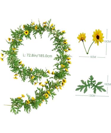 Zerodeko 1 Pc Sunflower Vine Artificial Sunflower Simulation Sunflower Exquisite Simulation Flower Vine Tree Hanging Decor Beautiful Faux Sunflower Plant Vine Garland Banquet Silk Cloth - Buy Online on GoSupps.com