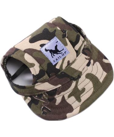 Urfeda Adjustable Dog Baseball Cap - Sun Protection Hat for Pets | Summer Travel Cap with Ear Holes & Chin Strap | Dark Green - Buy Online on GoSupps.com