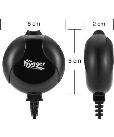 Hygger Quiet Aquarium Oxygen Pump - Ultra Quiet 33dB | 1.5W Power | 420ml/m | Ideal for Fish Pools & Nano Aquariums - Black - Buy Online on GoSupps.com