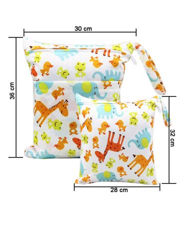 Bynsaer Wetbag Fabric Diapers - Nested Pocket Cloth Diapers 2 PC Baby Wet & Dry Organizer Bag Reusable & Washable (Color 03) | International Shipping - Buy Online on GoSupps.com