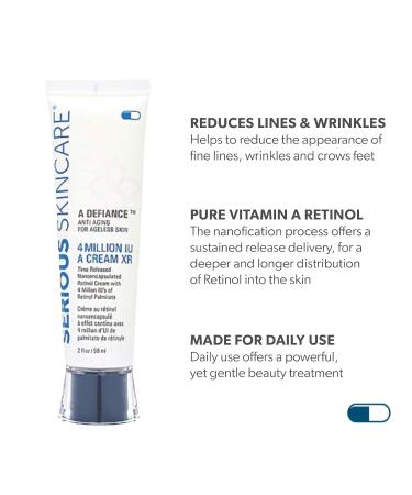 Serious Skincare Retinol Face & Neck Kit - 3-Piece Anti-Aging Set for Fine Lines & Wrinkles - A Force XR Serum A Cream XR Moisturizer Gel-to-Foam Cleanser - Buy Online on GoSupps.com