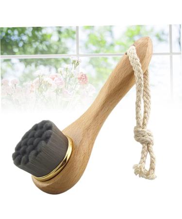 minkissy Facial Cleaning Brush Face Scrubbers Dry Brush Exfoliating Face Brush Wooden Skin Scrubbers Skin Cleaning Brush Facial Brush Exfoliating Facial Brush Makeup Remover Wooden Handle - Buy Online on GoSupps.com